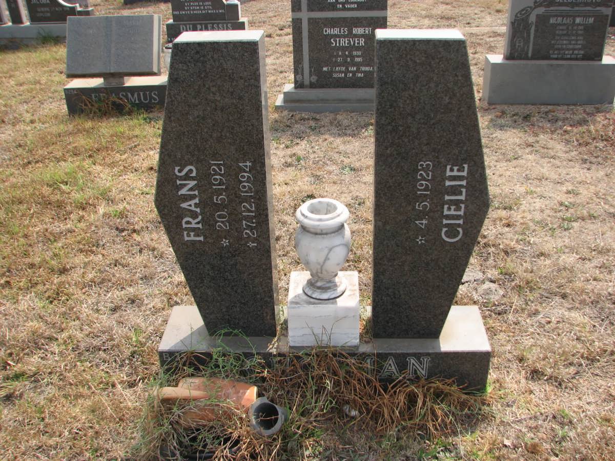 SCHOEMAN Frans 1921-1994 &amp; Cielie 1923-