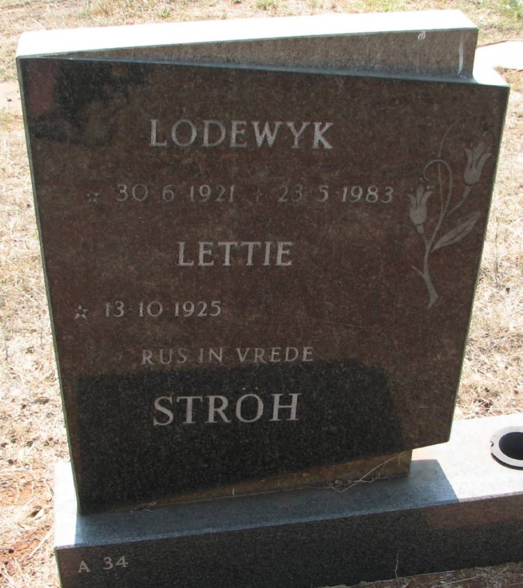 STRÖH Lodewyk 1921-1983 &amp; Lettie 1925-