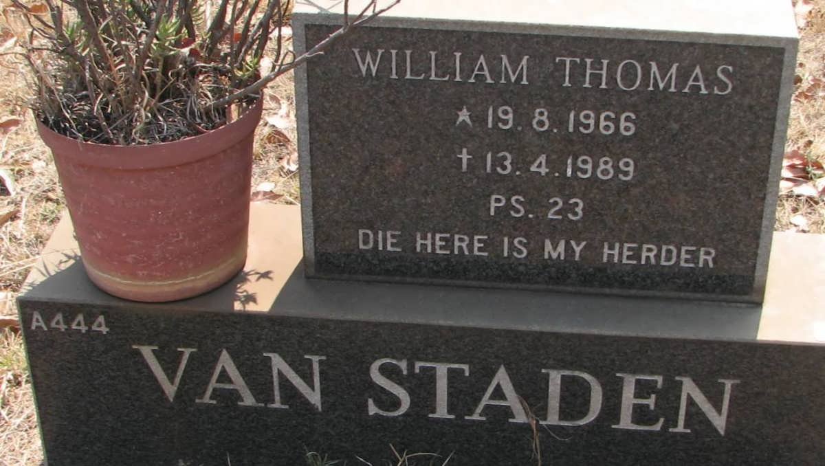 STADEN William Thomas, van 1966-1989