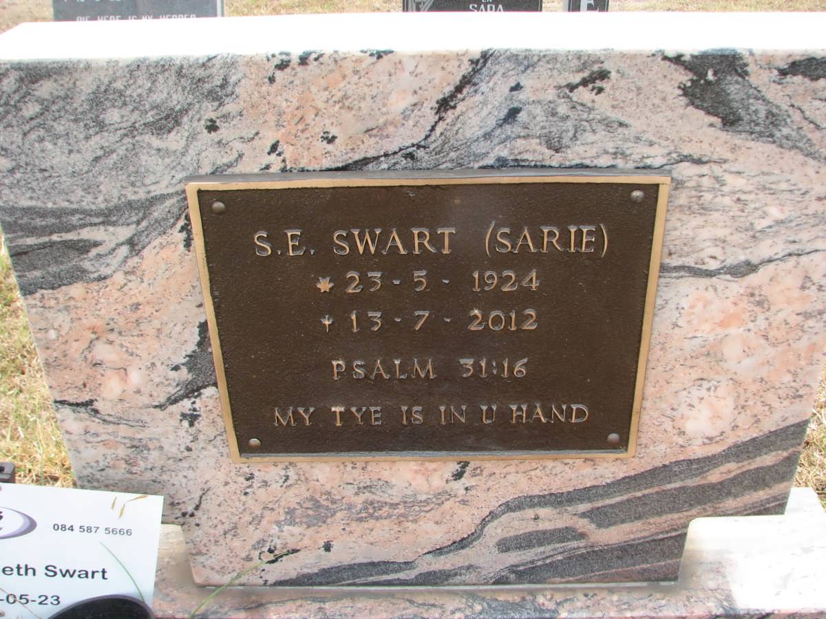 SWART S.E. 1924-2012