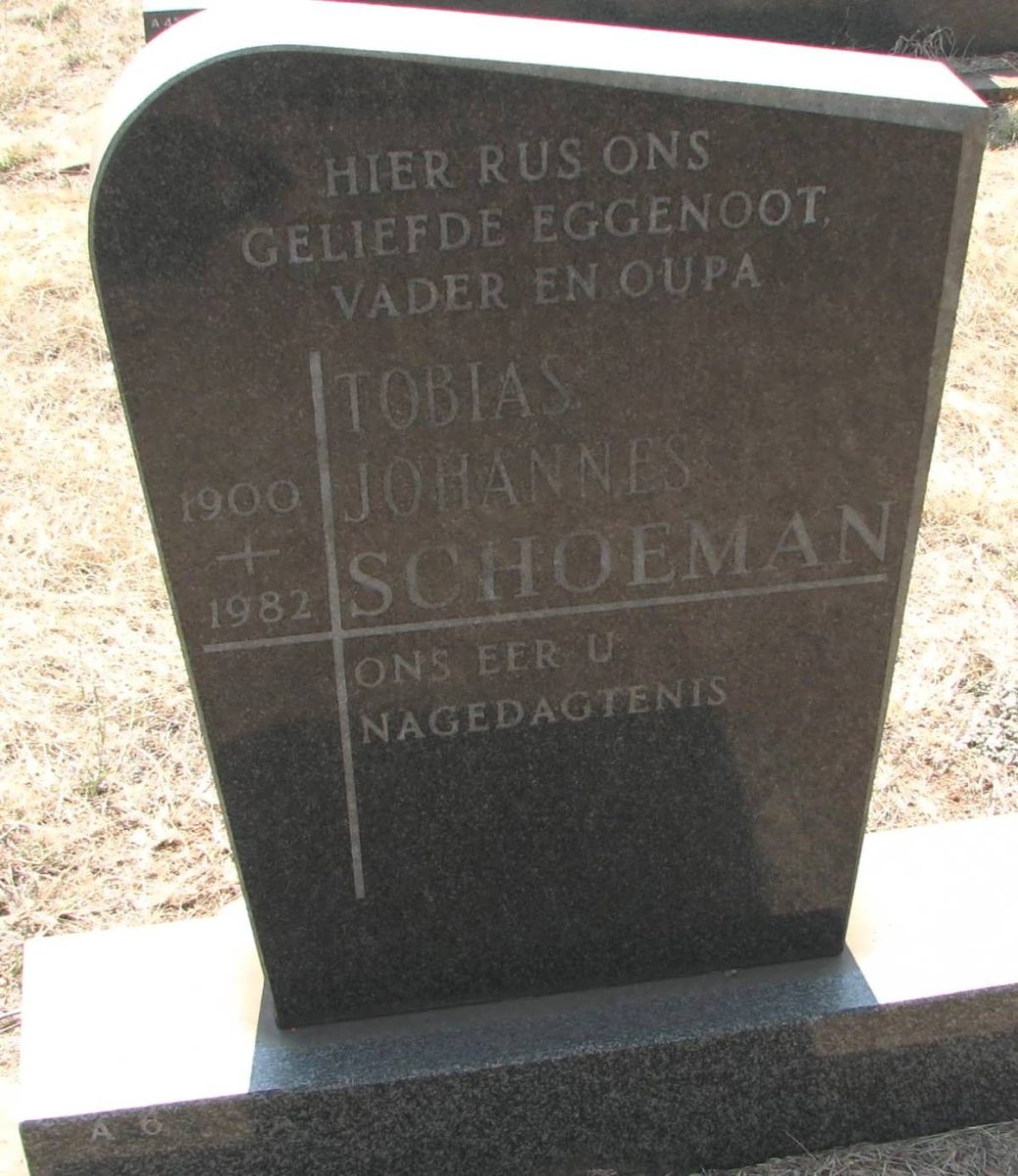 SCHOEMAN Tobias Johannes 1900-1982