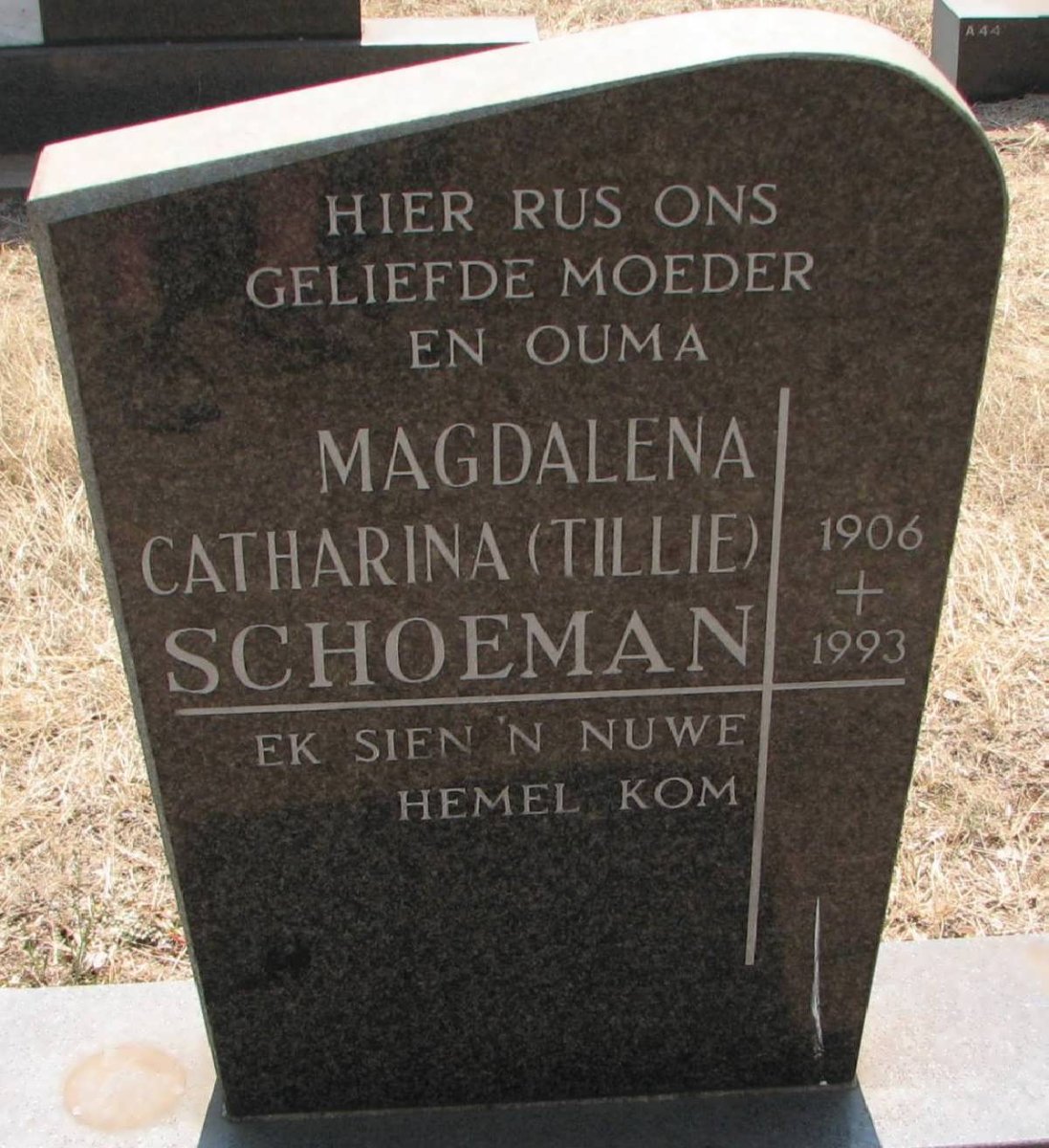 SCHOEMAN Magdalena Catharina 1906-1993