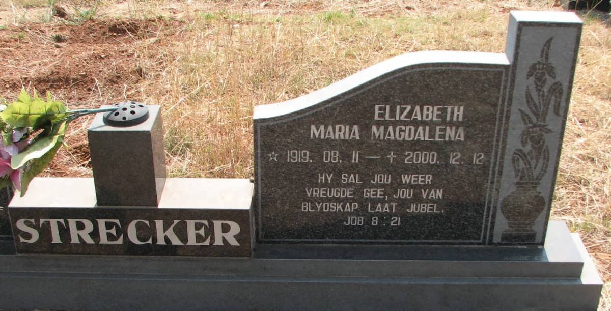 STRECKER Elizabeth Maria Magdalena 1919-2000