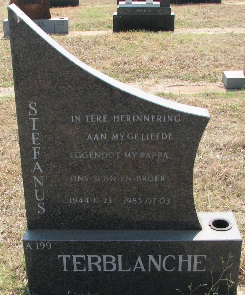 TERBLANCHE Stefanus 1944-1985