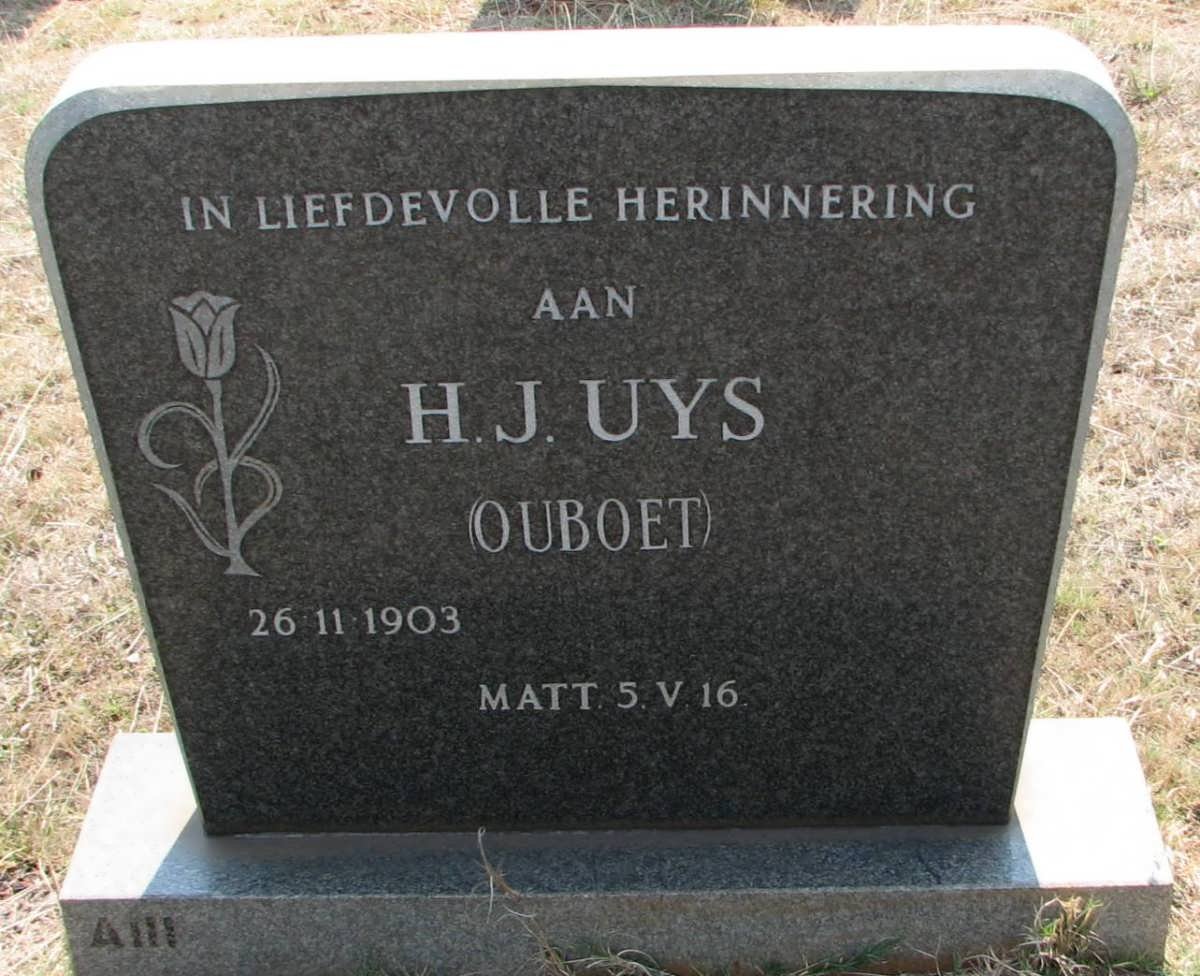 UYS H.J. 1903-