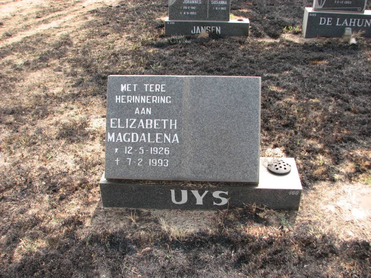 UYS Elizabeth Magdalena 1926-1993