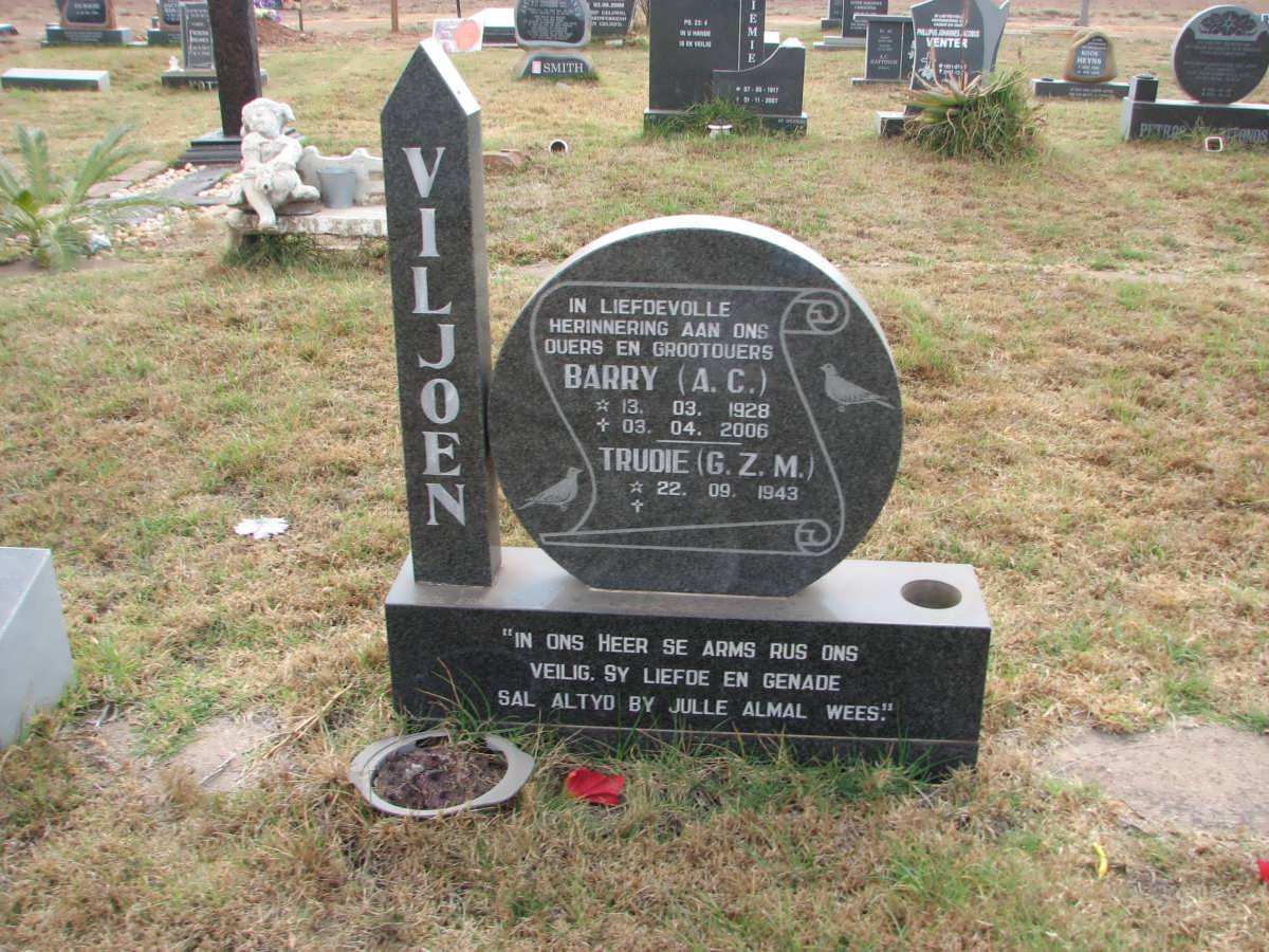 VILJOEN A.C. 1928-2006 &amp; G.Z.M. 1943-