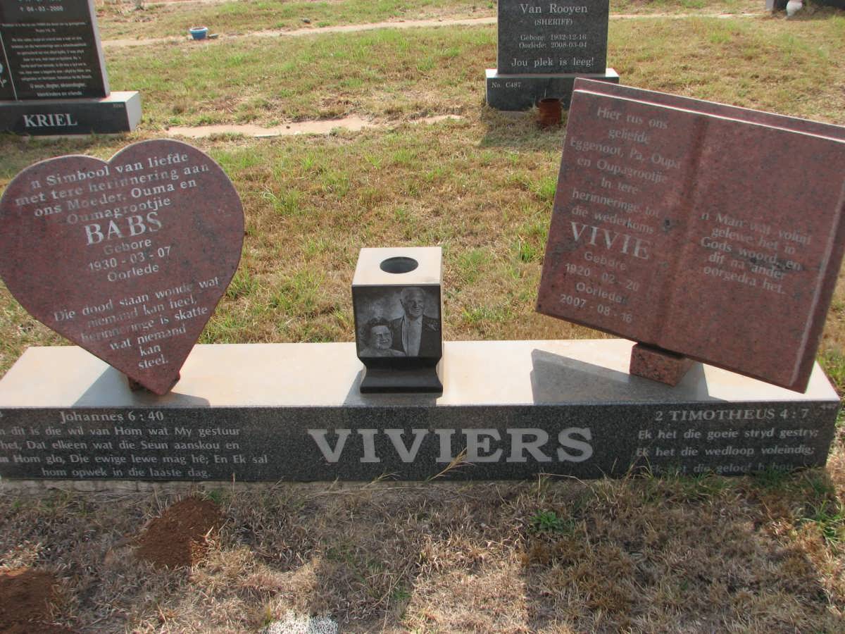 VIVIERS Vivie 1920-2007 &amp; Babs 1930-