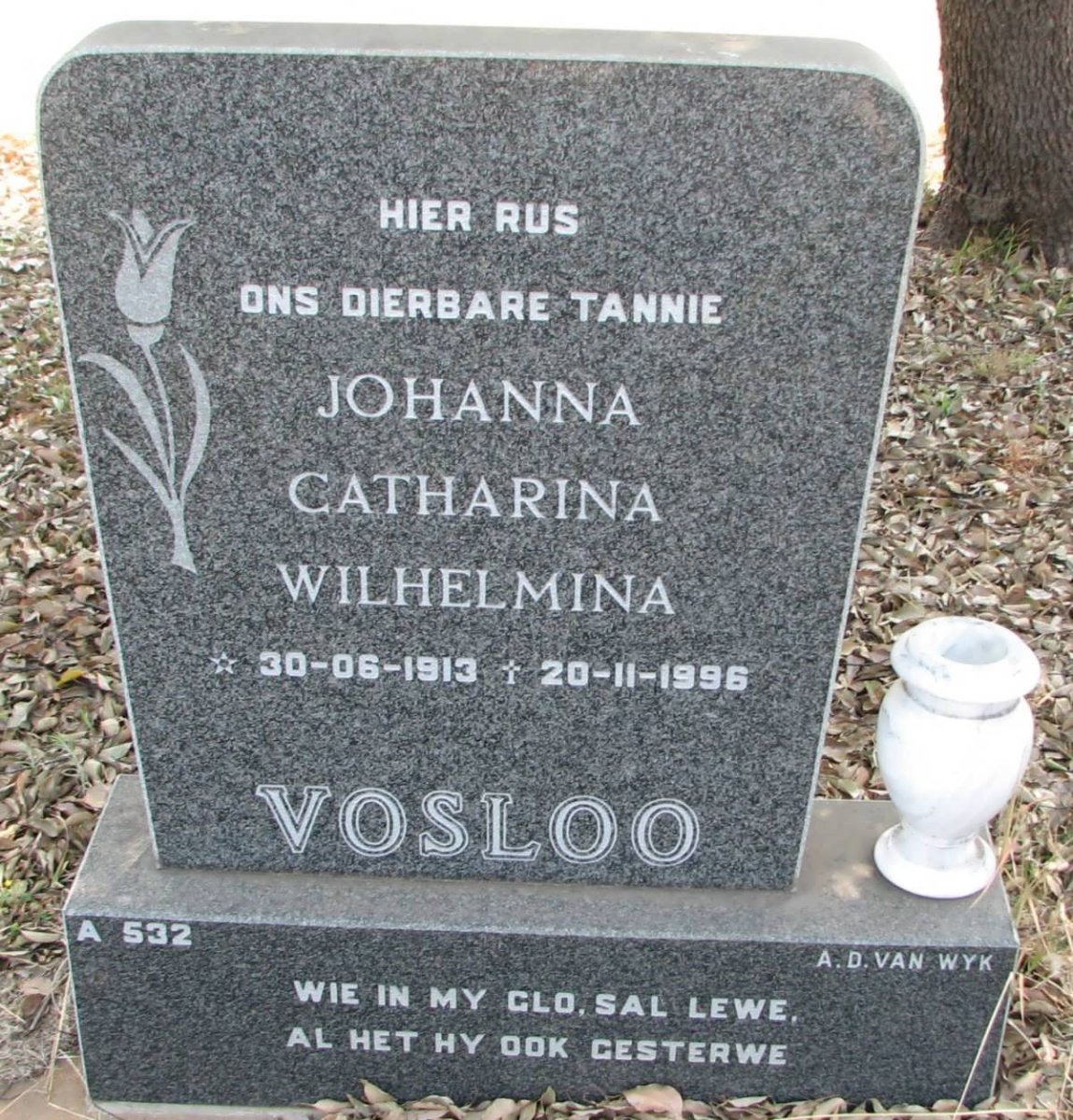 VOSLOO Johanna Catharina Wilhelmina 1913-1996