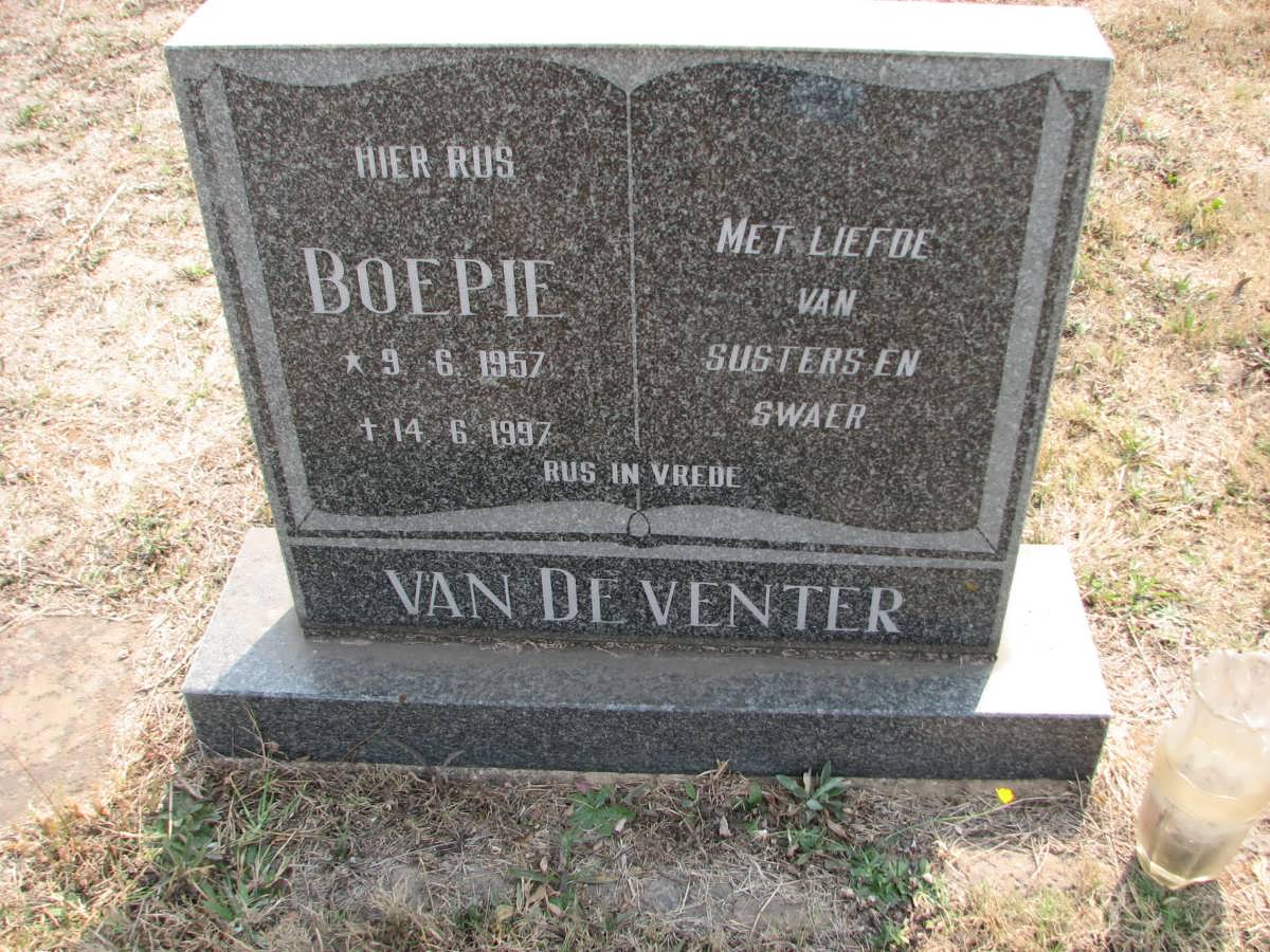 VENTER Boepie, van de 1957-1997