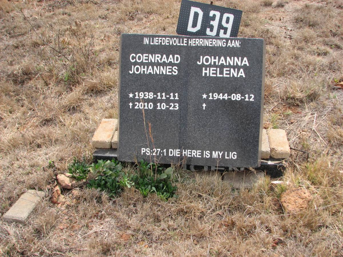 VILJOEN Coenraad Johannes 1938-2010 &amp; Johanna Helena 1944-