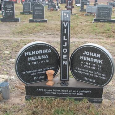 VILJOEN Johan Hendrik 1961-2003 &amp; Hendrika Helena 1957-