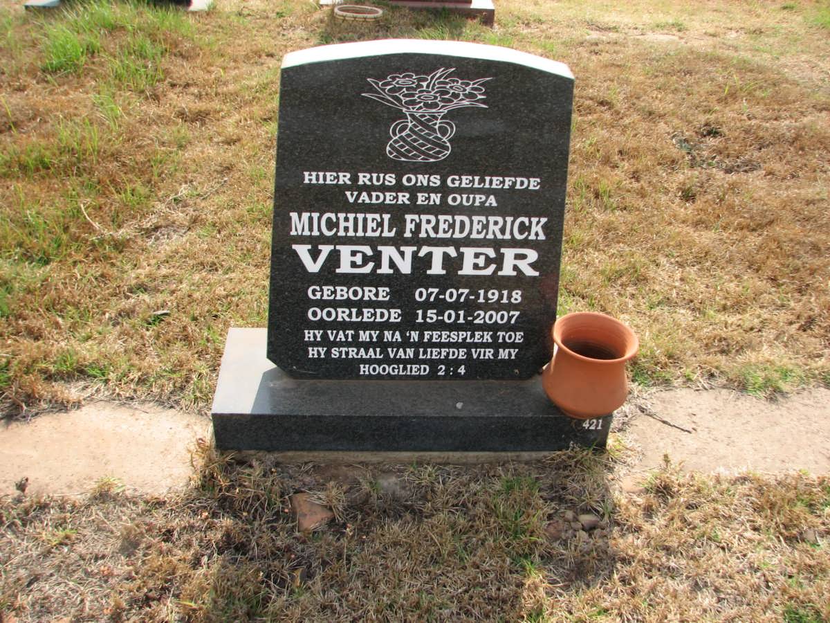 VENTER Michiel Frederick 1918-2007