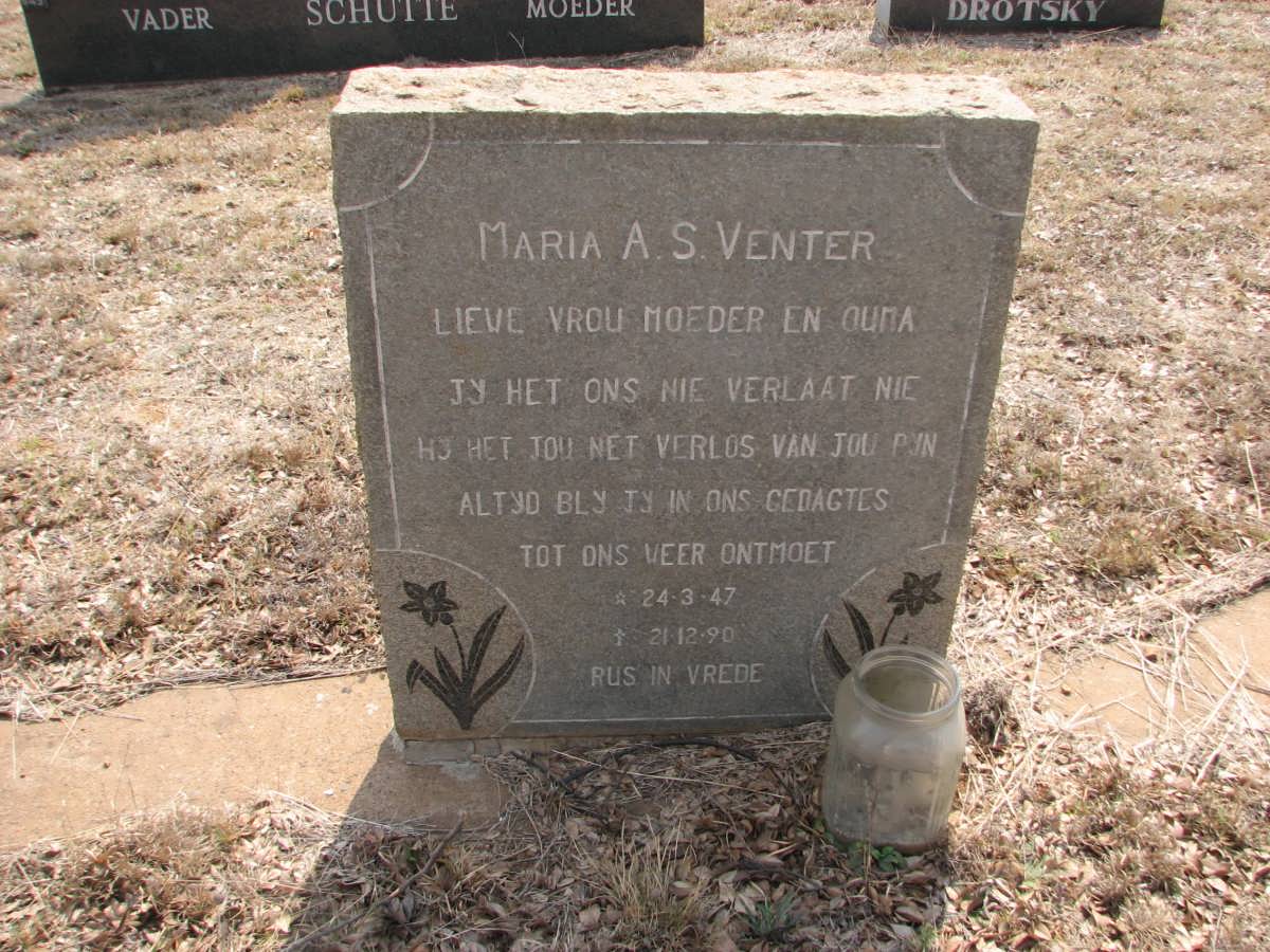 VENTER Maria A.S. 1947-1990