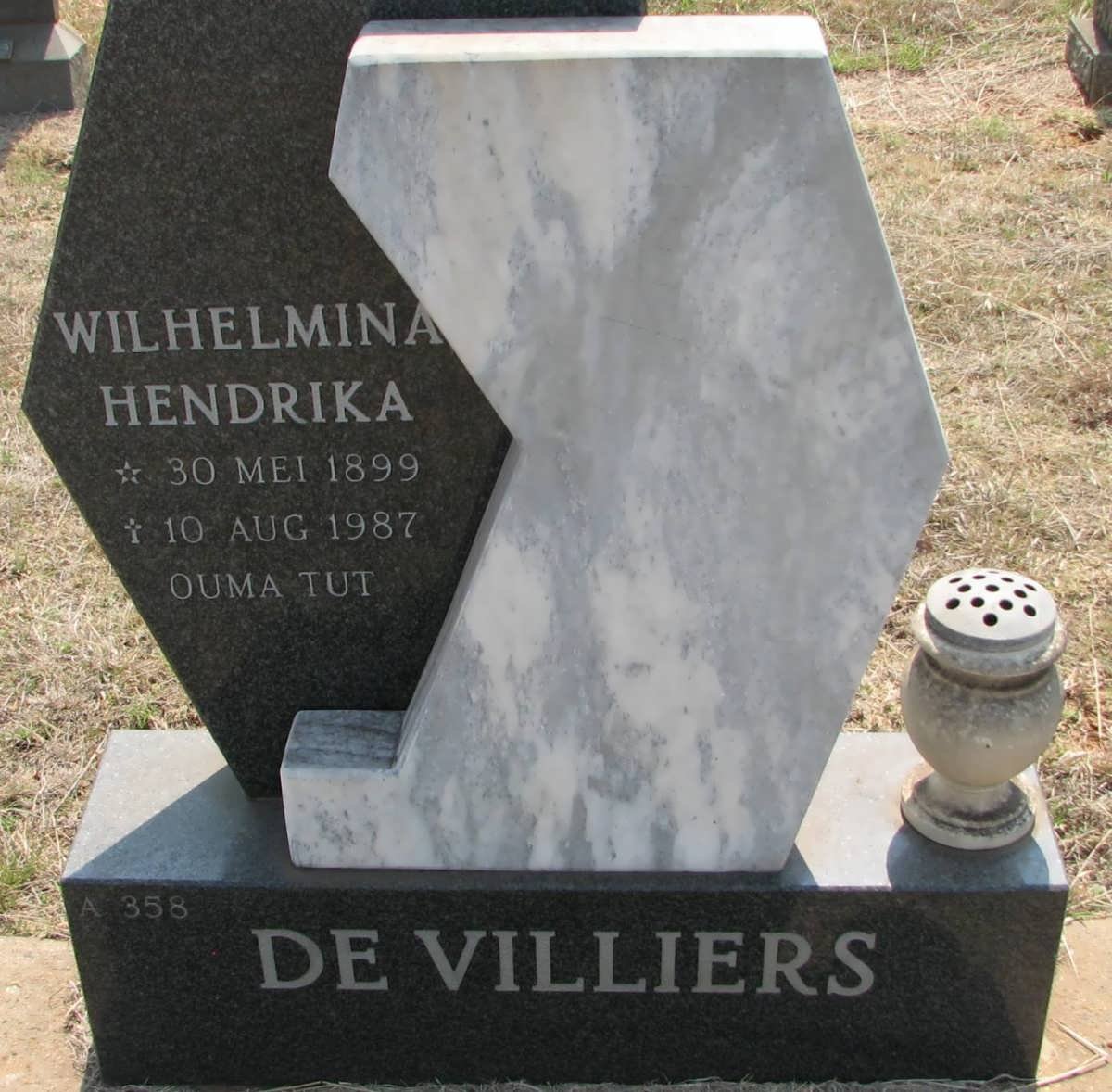 VILLIERS Wilhelmina Hendrika, de 1899-1987