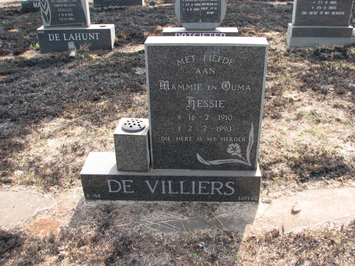 VILLIERS Hessie, de 1910-1993