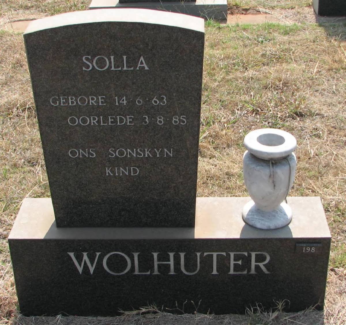 WOLHUTER Solla 1963-1985