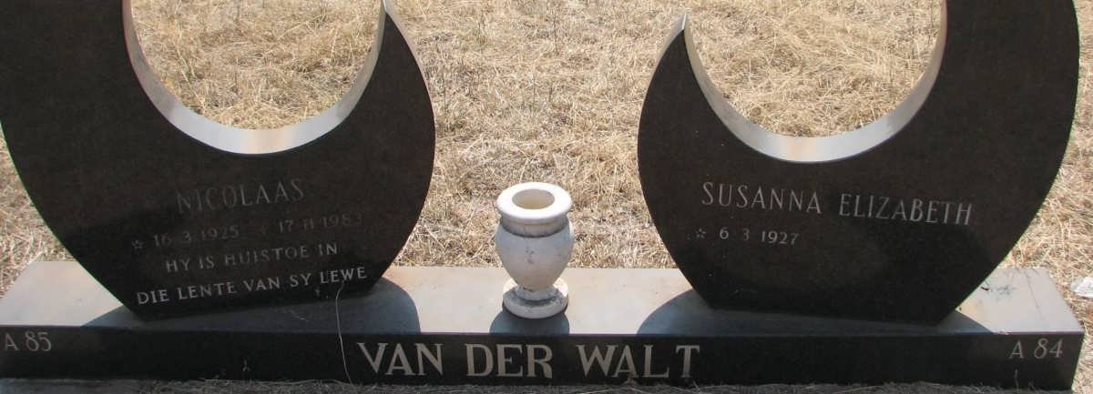 WALT Nicolaas, van der 1925-1983 &amp; Susanna Elizabeth 1927-