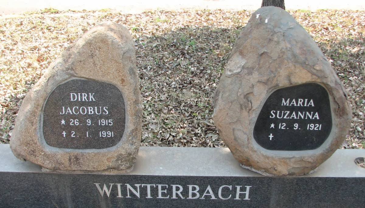 WINTERBACH Dirk Jacobus 1915-1991 &amp; Maria Suzanna 1921-