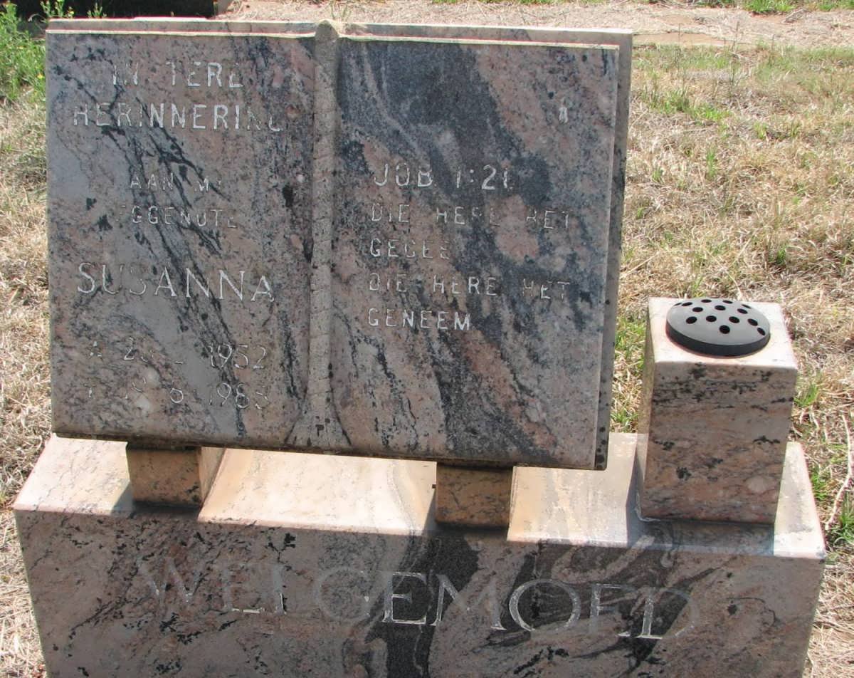 WELGEMOED Susanna 1952-1985