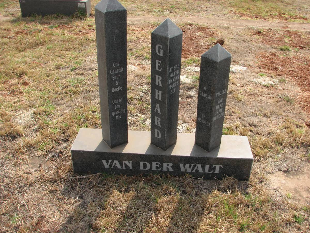 WALT Gerhard, van der 1984-2002