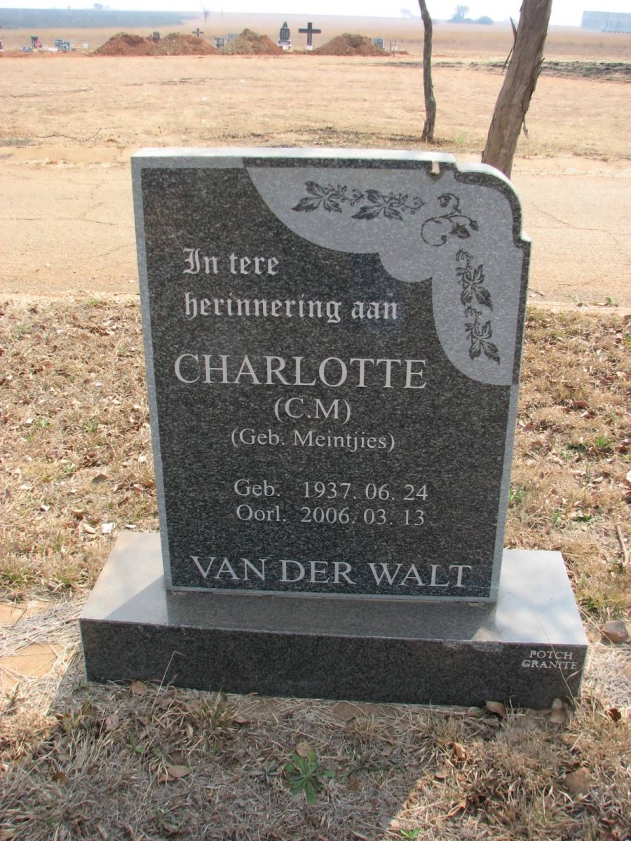 WALT C.M., van der nee MEINTJIES 1937-2006