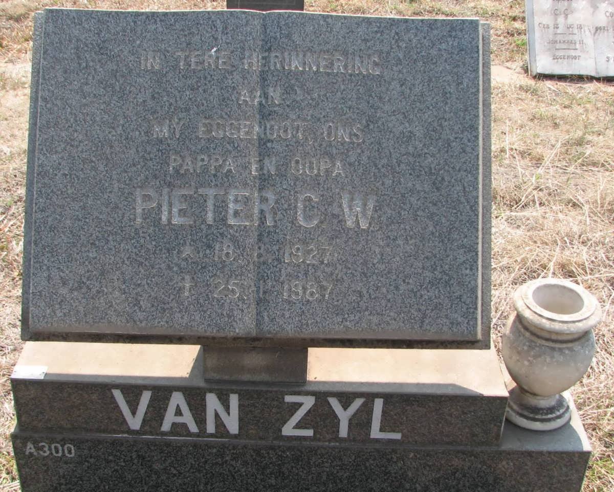 ZYL Pieter C.W., van 1927-1987