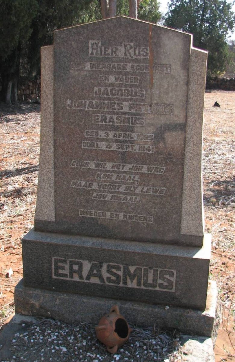 ERASMUS Jacobus Johannes Petrus 1865-1941