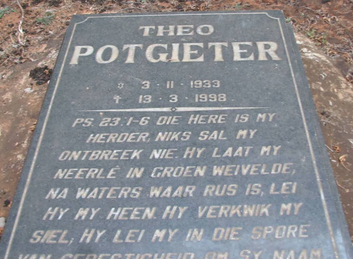 POTGIETER Theo 1933-1998