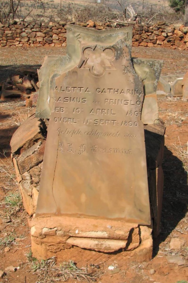 ERASMUS Aletta Catharina nee PRINSLOO 1867-1890