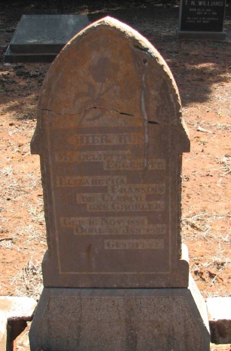CLERCQ Elizabetha Fransina, de nee GROBLER 1856-1937