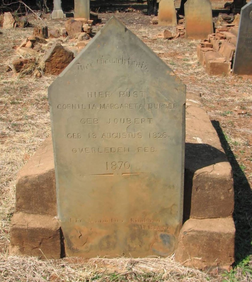 BURGER Cornilia Margareta nee JOUBERT 1826-1870