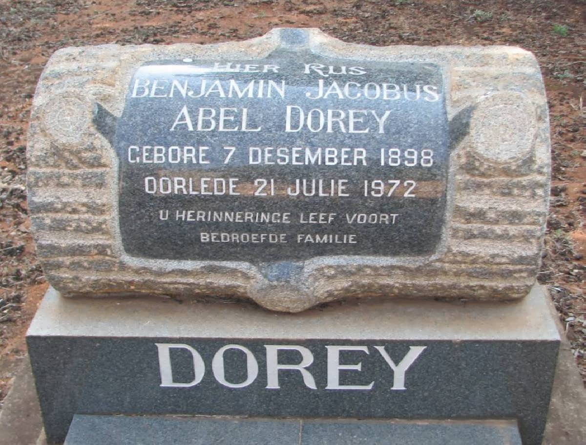 DOREY Benjamin Jacobus Abel 1898-1972
