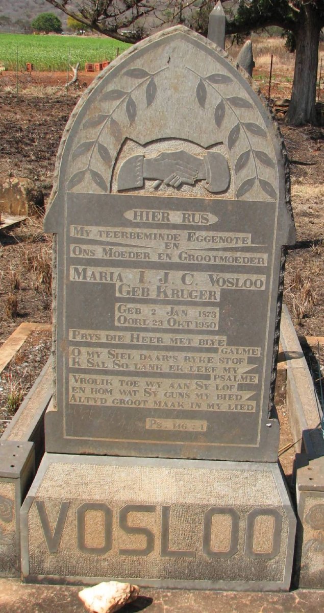 VOSLOO Maria I.J.C. nee KRUGER 1873-1950