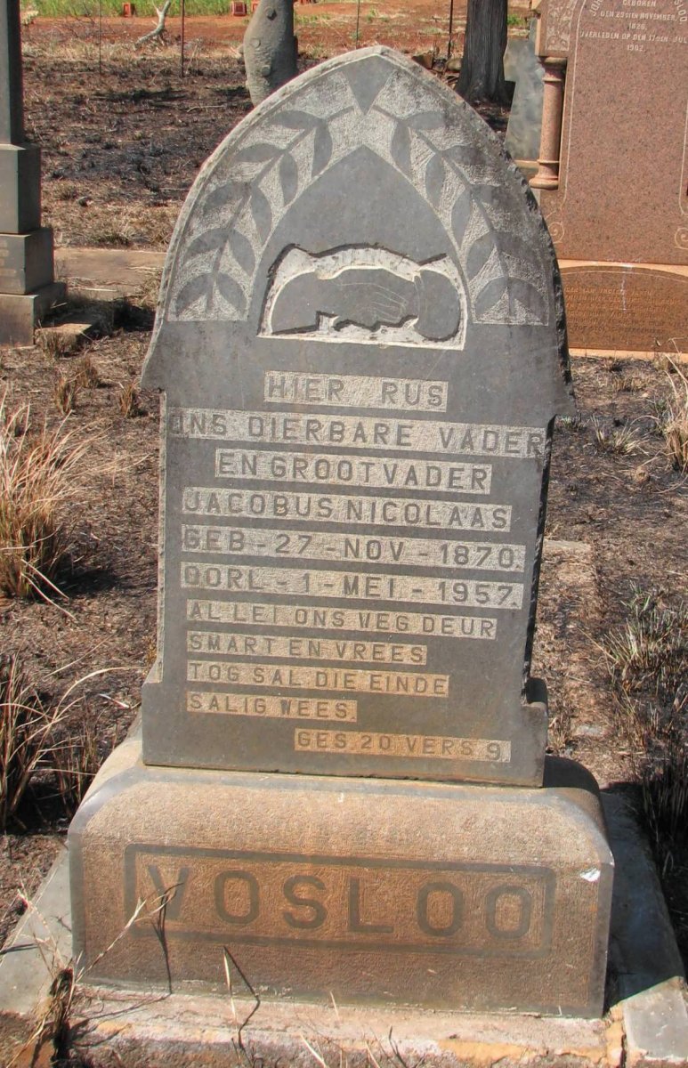 VOSLOO Jacobus Nicolaas 1870-1957