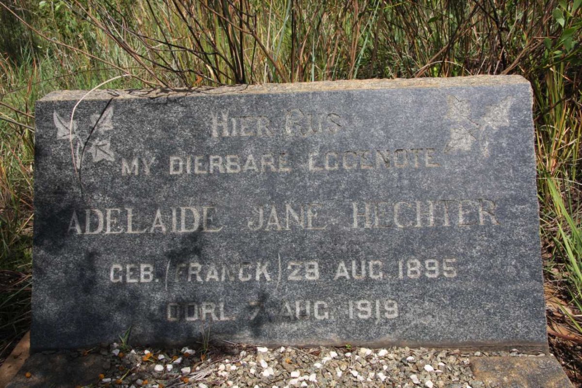 HECHTER Adelaide Jane nee FRANCK 1895-1919