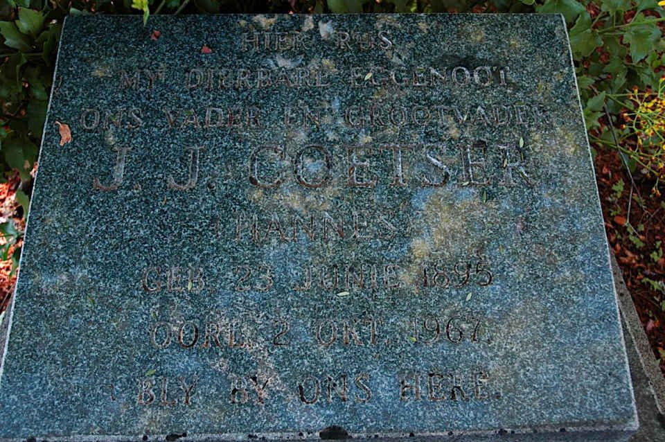 COETSER J.J. 1895-1967