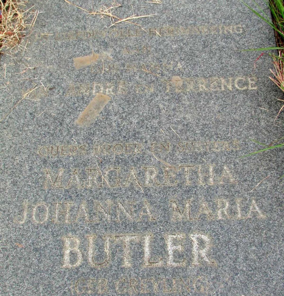 BUTLER Margaretha Johanna Maria nee GREYLING