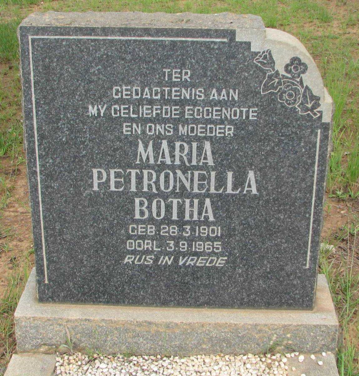 BOTHA Maria Petronella 1901-1965