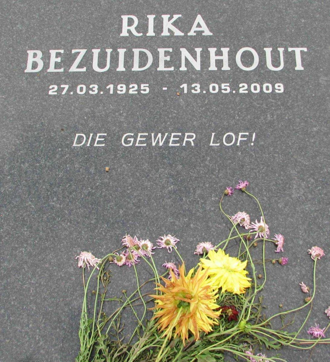 BEZUIDENHOUT Rika 1925-2009