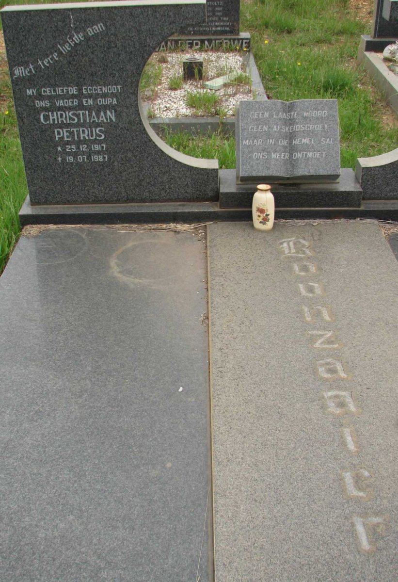 BOONZAAIER Christiaan Petrus 1917-1987 &amp; Anna Christina M. nee DU PLOOY 1924-