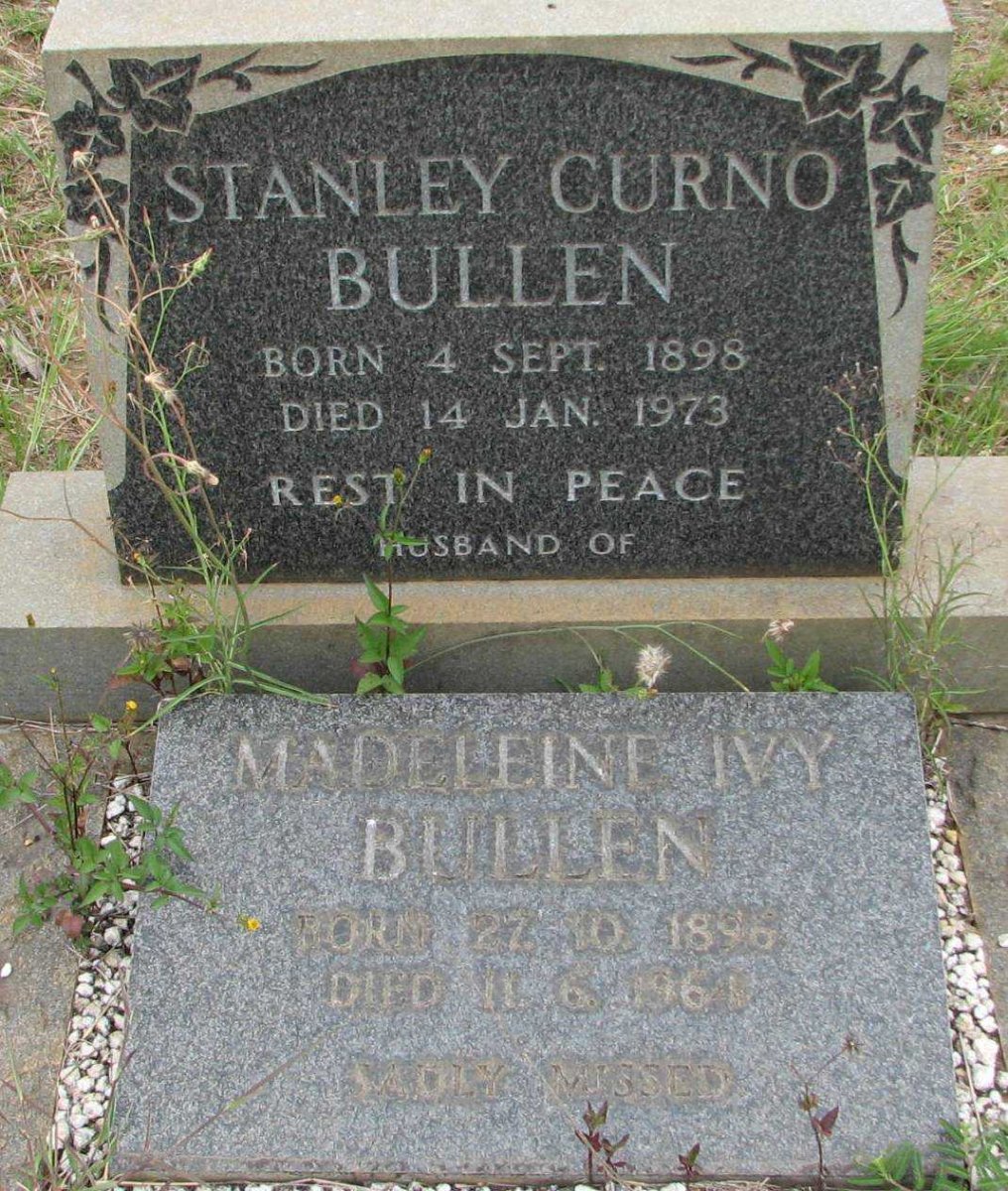BULLEN Stanley Curno 1898-1973 &amp; Madeleine Ivy 1896-1961