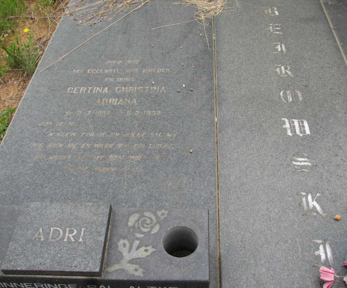 BEIROWSKI Gertina Christina Adriana 1934-1992