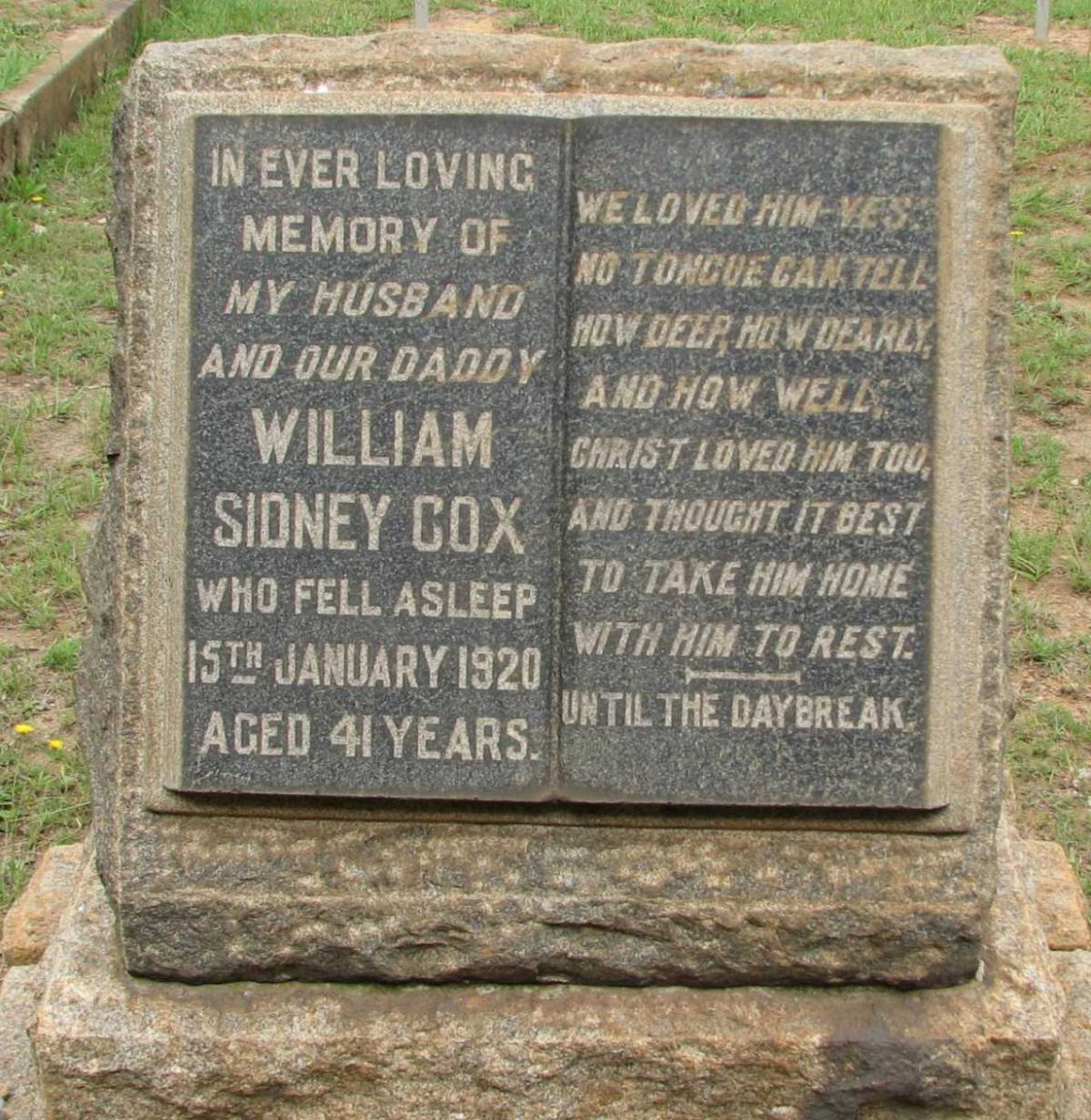 COX William Sidney -1920
