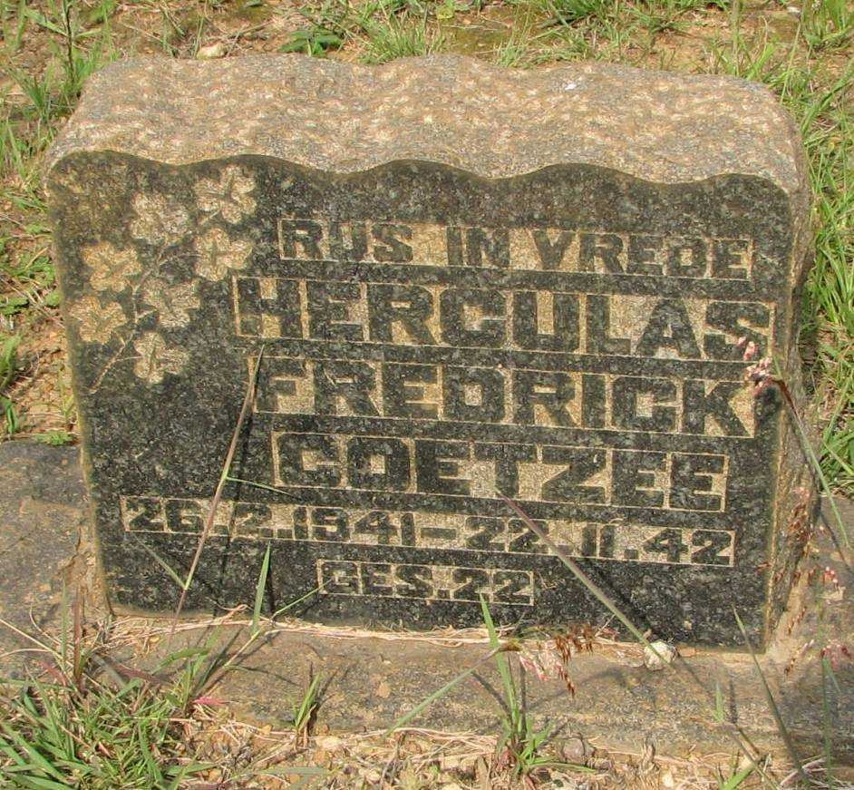 COETZEE Herculas Fredrick 1941-1942