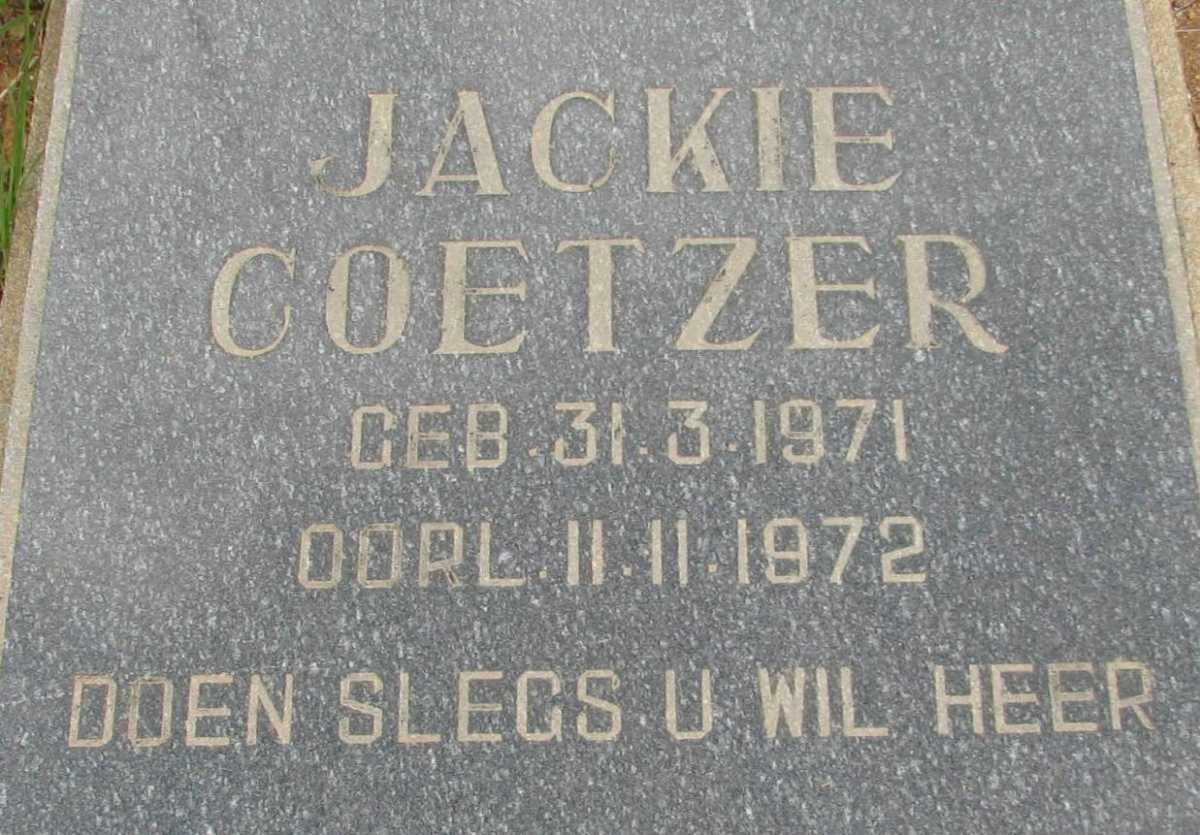 COETZER Jackie 1971-1972