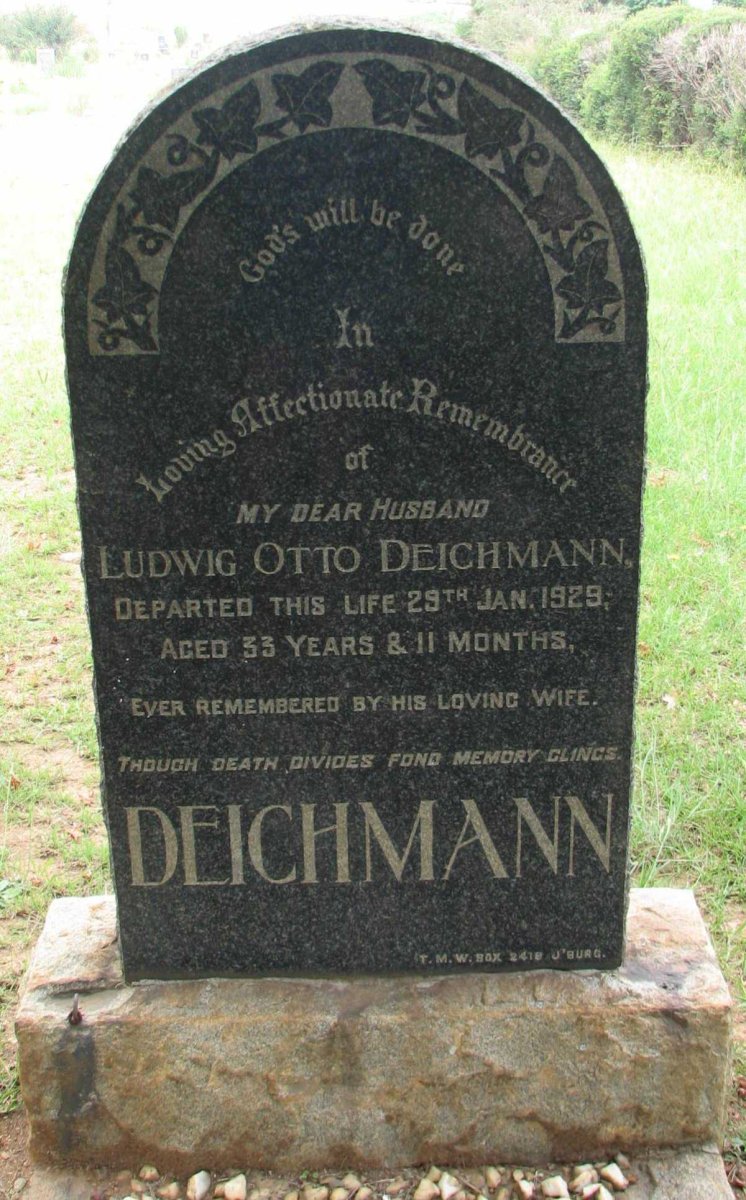 DEICHMANN Ludwig Otto -1929