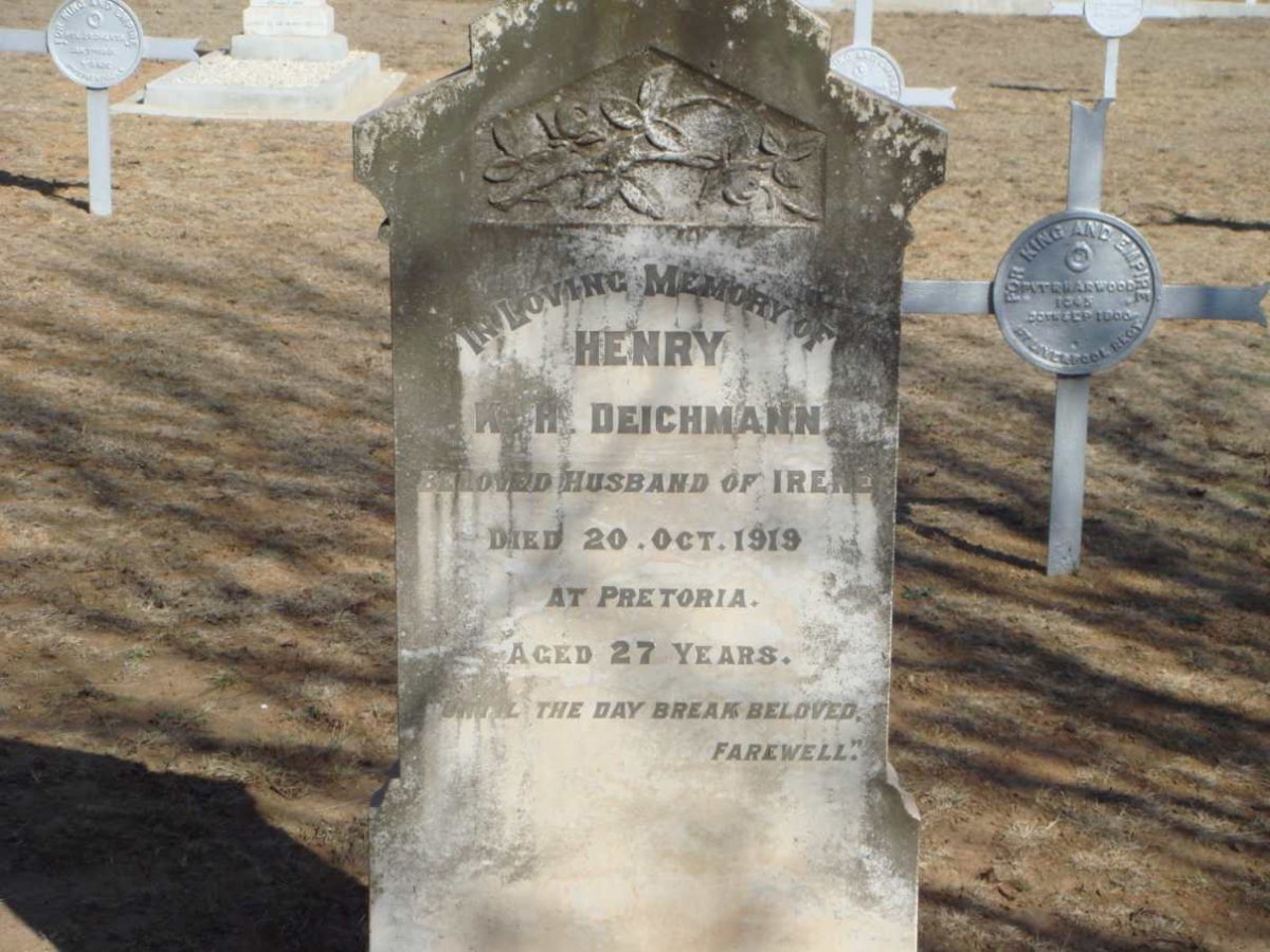DEICHMANN Henry K.H. -1919