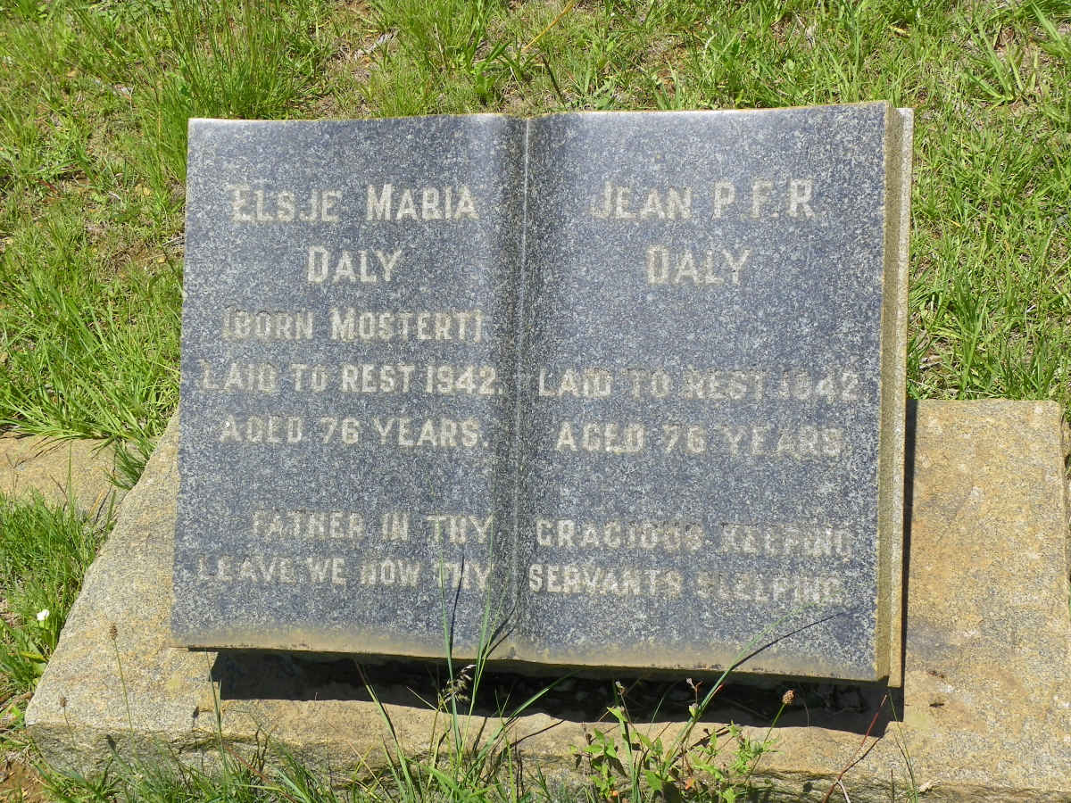 DALY Jean P.F.R. -1942 &amp; Elsje Maria MOSTERT -1942