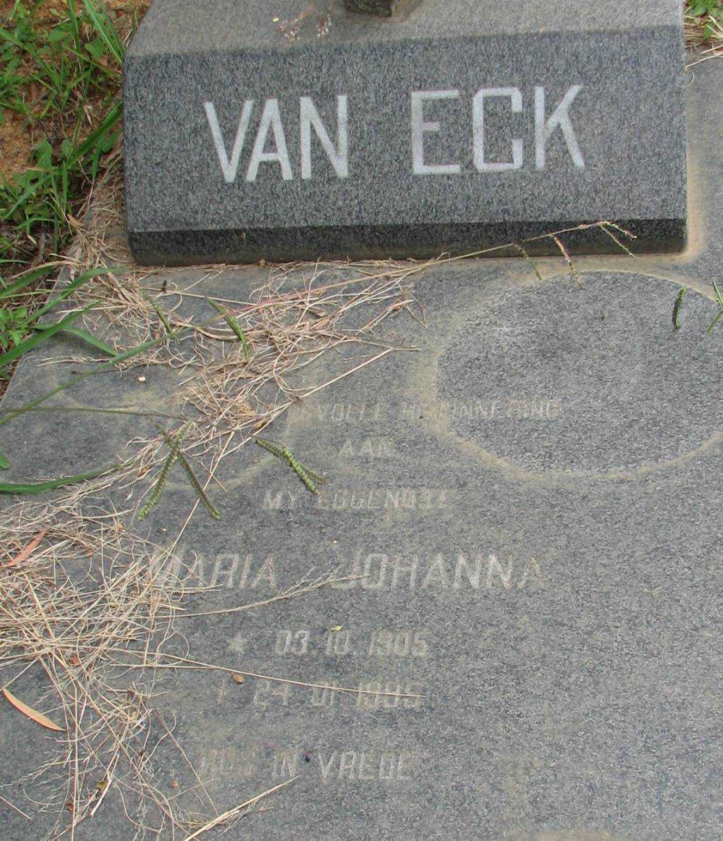 ECK Maria Johanna, van 1905-1995